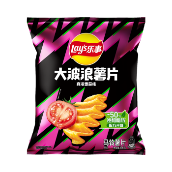 Lay's 乐事 大波浪 马铃薯片 真浓番茄味 135g