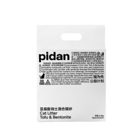 pidan 彼诞 豆腐膨润土混合猫砂 2.4kg 15.9元