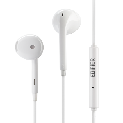 EDIFIER 漫步者 H180 Plus 半入耳式有线耳机 白色 3.5mm 68元