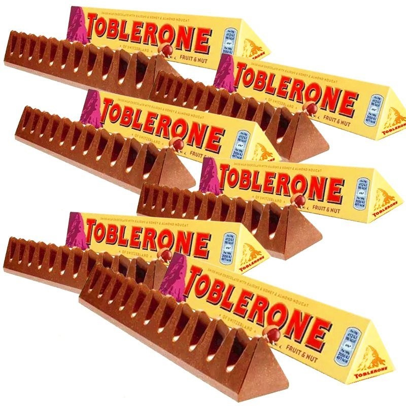 瑞士三角 三角（Toblerone）牛奶巧克力含葡萄干及蜂蜜巴旦木糖100g 9.58元