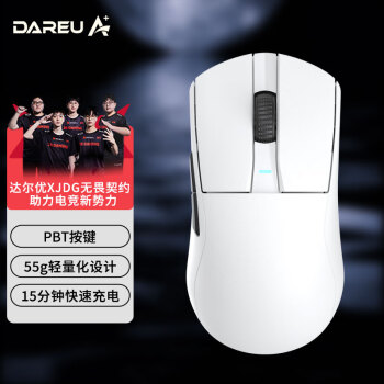 Dareu 达尔优 A950Pro 1K版 2.4G蓝牙 多模无线鼠标 26000DPI 白色