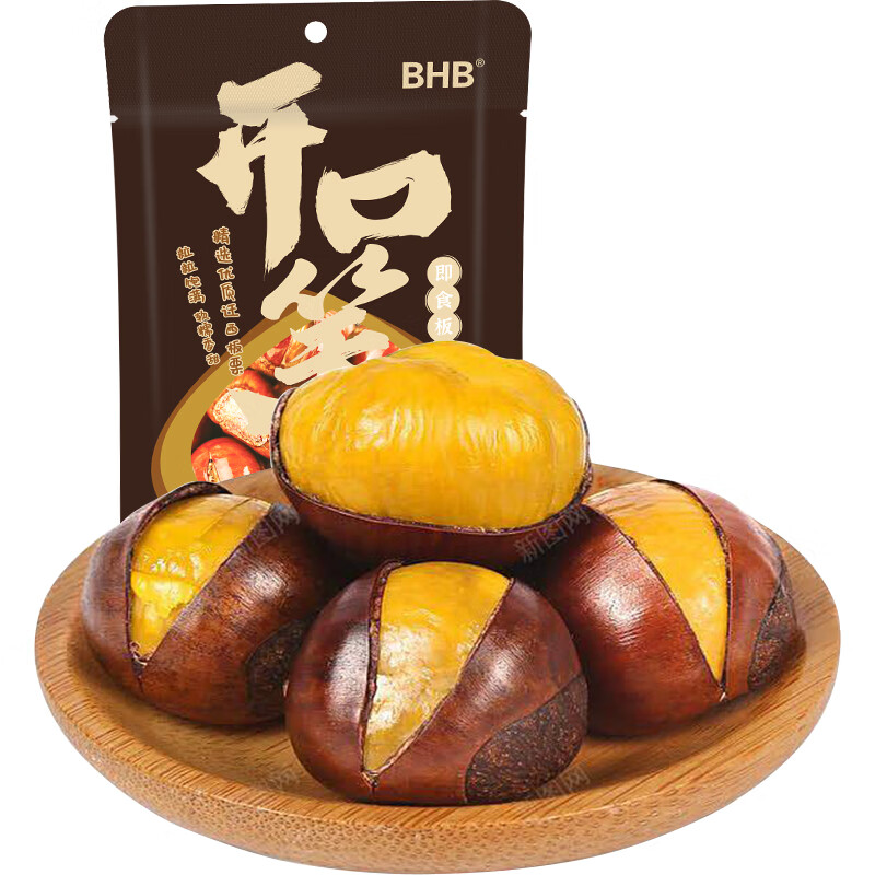 BHB 京东板栗 开口甘栗 坚果炒货干果休闲零食即食板栗仁100g/袋 5.9元