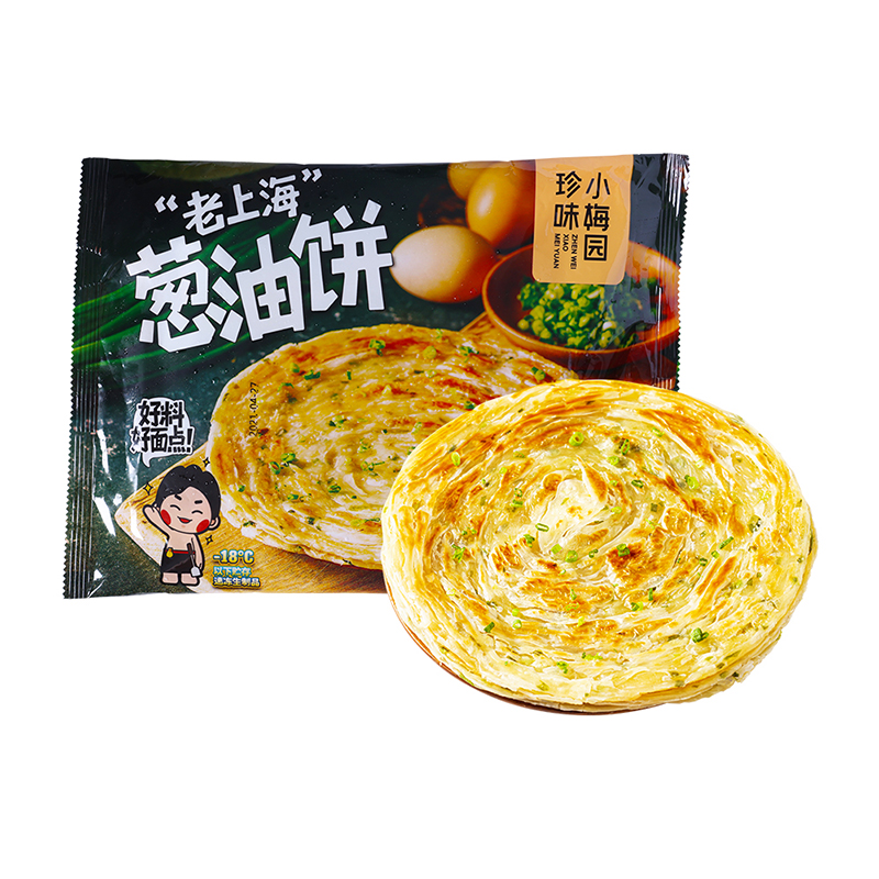 珍味小梅园 老上海葱油饼2kg 共20片 早餐食品手抓饼面点生鲜速食半成品早点 39.8元