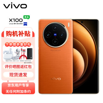 vivo X100 16GB+1TB 落日橙 蓝晶×天玑9300 蔡司超级长焦 120W双芯闪充