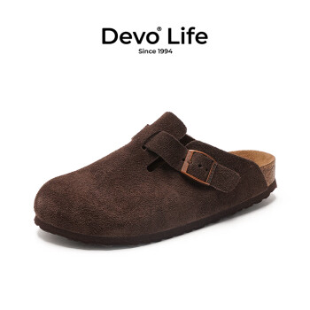 PLUS会员：Devo 的沃 男女款软木穆勒鞋 3624