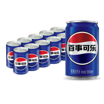 pepsi 百事 可乐 Pepsi 可乐 迷你罐装 200ml*10听（新老包装随机发货）百事出品