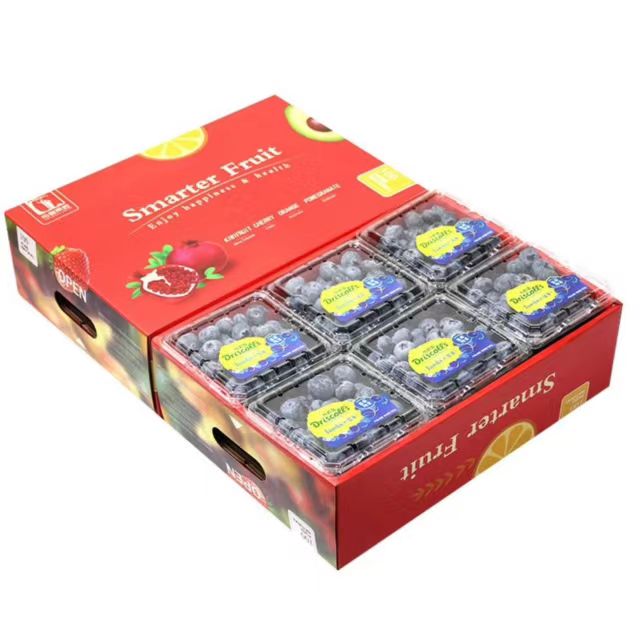 柚萝 超大果 新鲜蓝莓 125g/6盒 果径15-18mm 券后53.6元