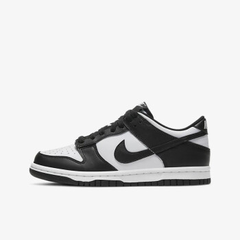 NIKE 耐克 女黑白熊猫DUNK LOW (GS)大童低帮休闲运动鞋CW1590-100 37.5