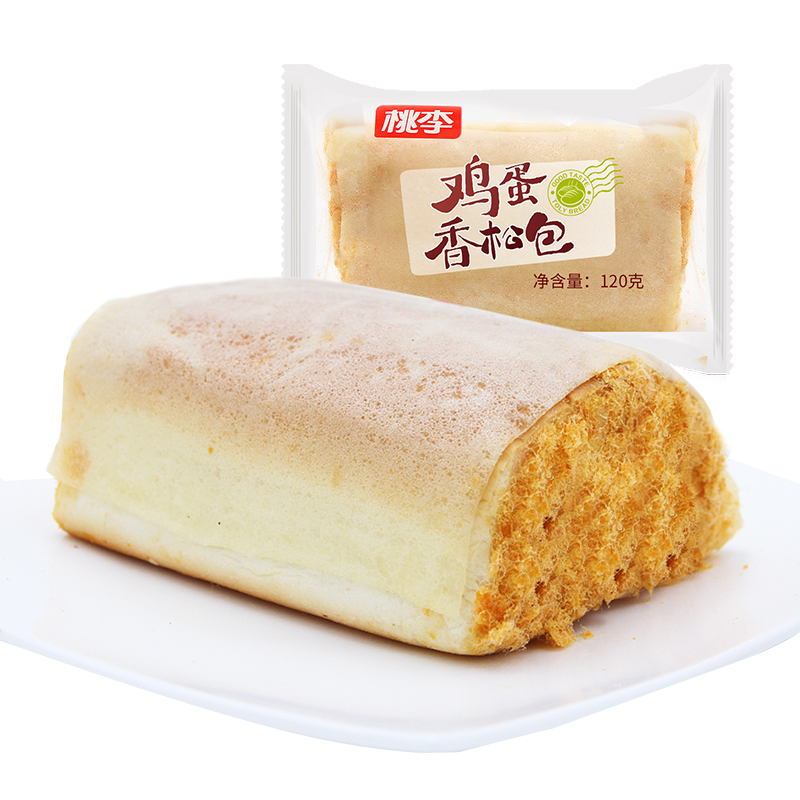 桃李 鸡蛋香松面包120g*5包 券后16.9元