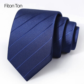 Fiton Ton FitonTon领带拉链男正装商务8cm免打一拉得懒人西装领带礼盒装