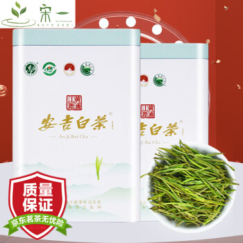 宋一 安吉白茶新茶珍惜白茶礼盒125克*2罐+手提袋