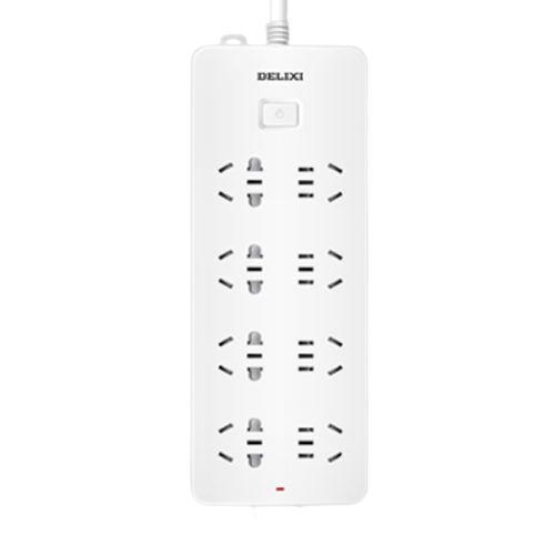 DELIXI 德力西 CD98J-LK8X1.8 新国标插座 八位五孔 1.8m 券后27.8元