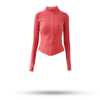 凯纤（KAIQIAN）运动开衫外套女宽松拉链晨跑瑜伽服健身上衣 锈红色外套 尺码备注