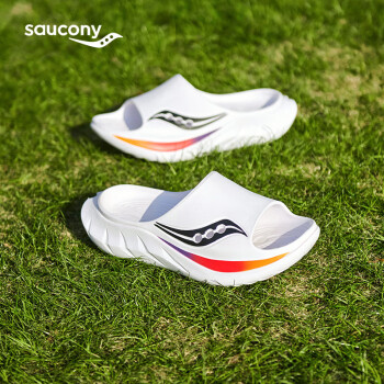 saucony 索康尼 CRADLE搖籃2時(shí)尚一腳蹬拖鞋男女緩震舒適休閑鞋白黑43