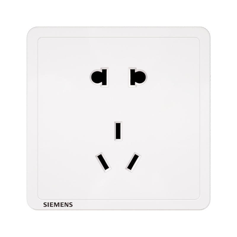 SIEMENS 西门子 五孔插座 皓彩米绒白哑光 6.28元包邮需用券）