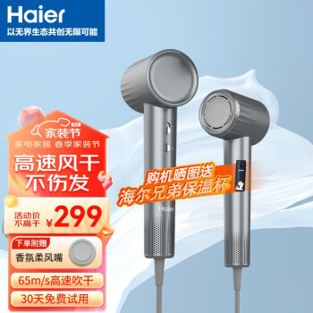 Haier 海尔 HF71 高速电吹风 星蕴银