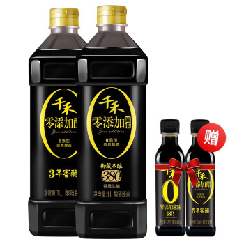 千禾 御藏380天酱油+三年窖醋+180天酱油+五年窖醋(1L+1L+106ml+106ml)