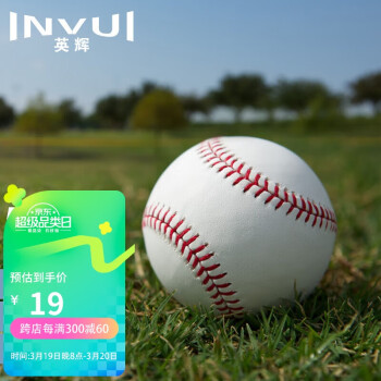 INVUI 英辉 10寸垒球中小学生训练考试用球软硬实心投掷球 2个装