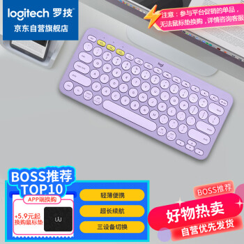 logitech 罗技 K380多设备蓝牙键盘 星暮紫