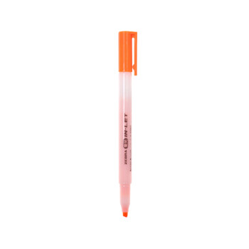 ZEBRA 斑马牌 荧光记号笔 4mm斜头彩色重点划线笔 手账笔标记笔 WKS9 橙色