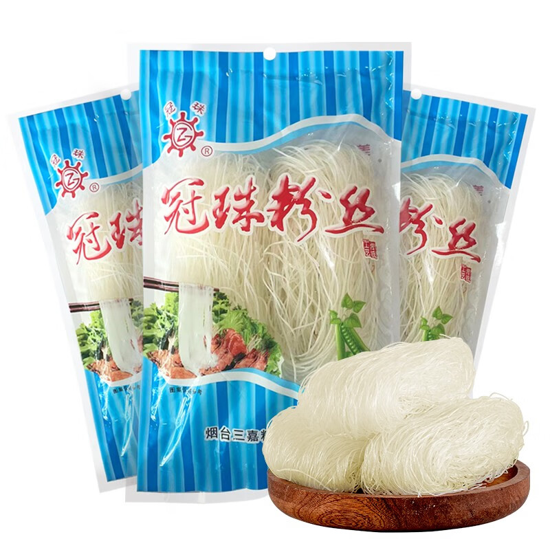 微信小程序：冠珠 山东特产龙口工艺粉丝 60g*1袋 1.5元 (plus会员1.45)