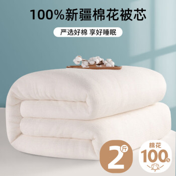 OBXO 源生活 棉花被 空调被 学生宿舍单人棉被 100%新疆棉被芯 1.5x2米 2斤