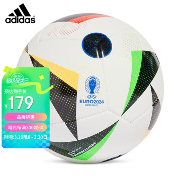 adidas 阿迪达斯 EURO 2024 德国欧洲杯 训练用5号足球 IN9366