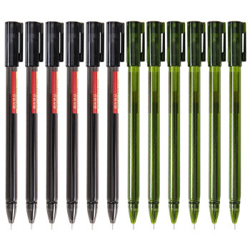M&G 晨光 文具0.5mm中性笔全针管签字笔优品系列水笔 AGPA1701 0.5 12支 黑