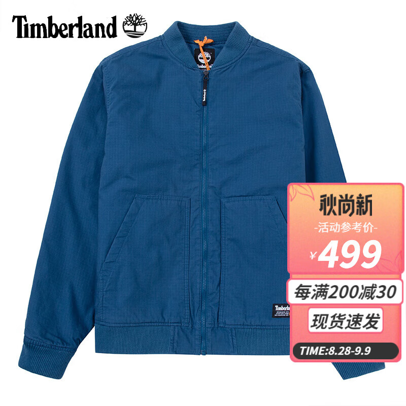 Timberland 外套男春秋款户外防风宽松经典时尚薄夹棉棒球服飞行夹 A22A2BZ4/ L 券后388.66元