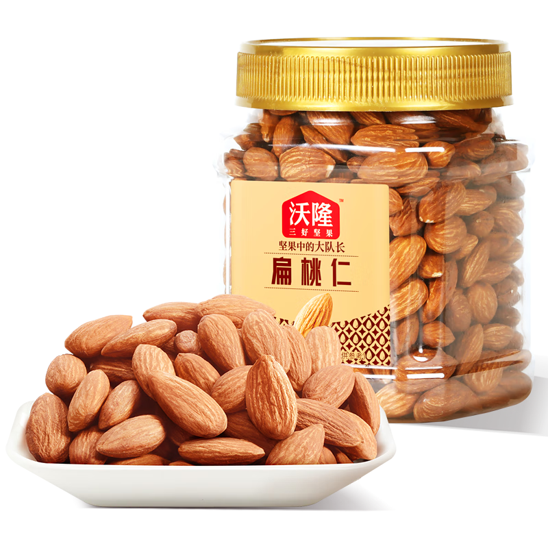 wolong 沃隆 扁桃仁 300g/罐 原味 21.41元（需买2件，需用券）