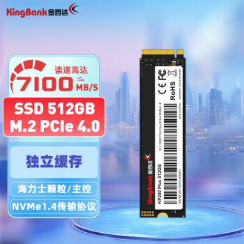 KINGBANK 金百达 512GB SSD固态硬盘 M.2接口(NVMe PCIe 4.0x4) 读速7000MB/s KP200 Plus系列 海力士颗粒