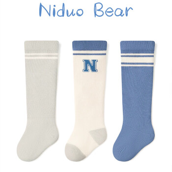 niduo bear 尼多熊 婴儿长筒袜春秋棉袜婴幼儿宝宝长袜春款新生儿0-6月过膝袜