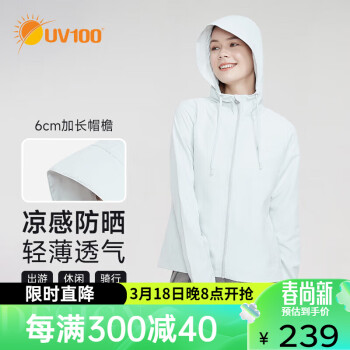 UV100 防曬衣女夏季防紫外線輕薄透氣外套戶外騎行防曬服23563極簡灰M