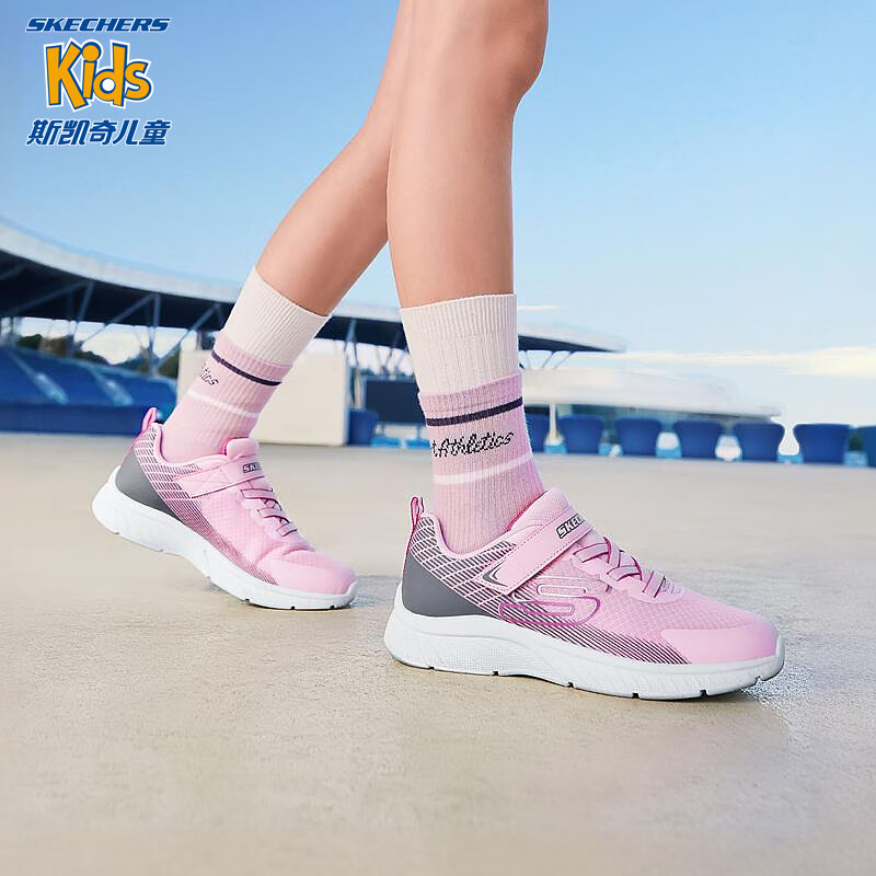 SKECHERS 斯凯奇 儿童运动鞋女童时尚跑步鞋303607L 粉红色/灰色/PKGY 券后165.63元