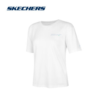 SKECHERS 斯凱奇 舒適休閑運動短袖P224W029 亮白色/0019 S