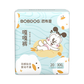 BoBDoG 巴布豆 嘎嘎裤拉拉裤裸感透气XXL20片(15-18KG以上)婴儿尿不湿 嘎嘎裤拉拉裤XXL20片