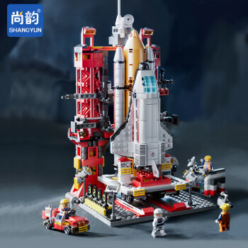 尚韵 积木拼装儿童玩具男孩中国火箭航天飞船积木模型立体拼插新年礼物
