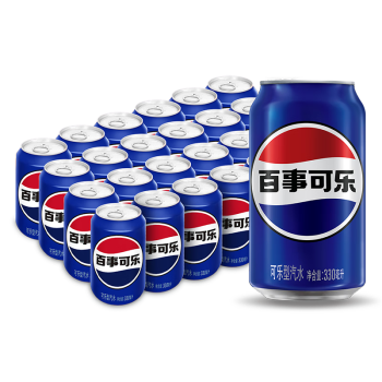 pepsi 百事 可乐 Pepsi 汽水 年货 碳酸饮料 330ml*24听  新老包装随机发货
