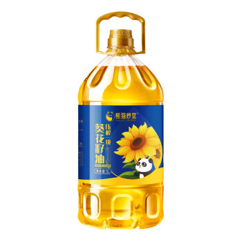 熊猫炒堂 压榨一级葵花籽油5L  物理压榨 食用油