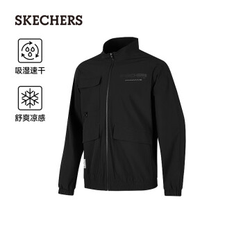 SKECHERS 斯凯奇 男子休闲外套P224M042 碳黑/0018 XL