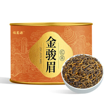 福茗源 茶叶 金骏眉红茶 2023新茶特级福建原产浓香黄芽嫩芽罐装100g