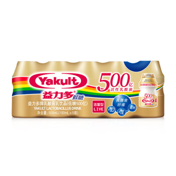 Yakult 养乐多 益力多Yakult 低糖500亿 100ml*5 活性乳酸菌饮品