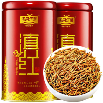 乐品乐茶 茶叶红茶滇红 云南金芽功夫茶古树茶礼盒装160g