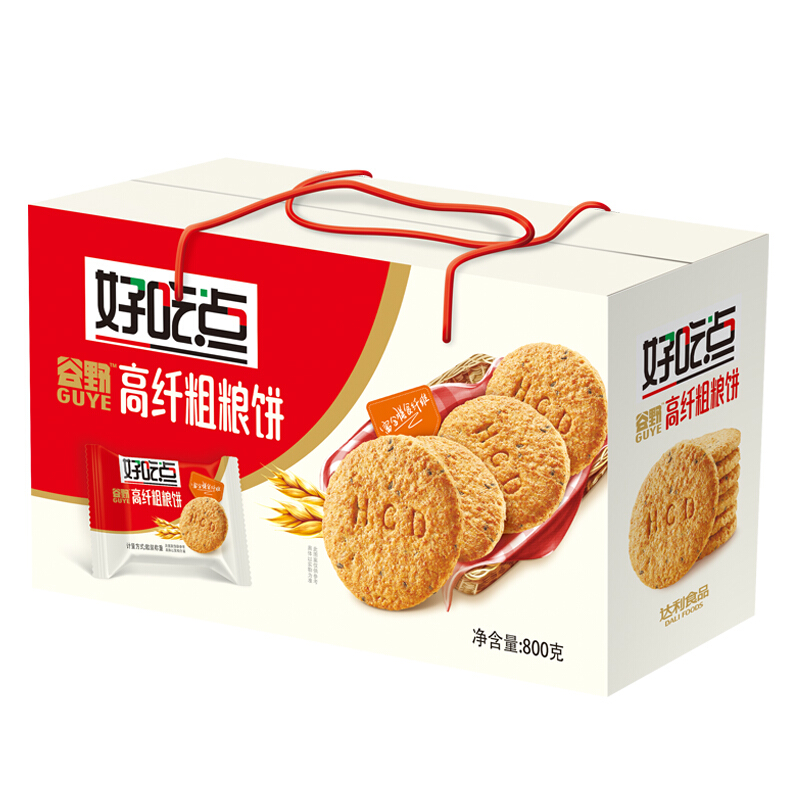 好吃点 谷野 高纤粗粮饼 800g 17.2元