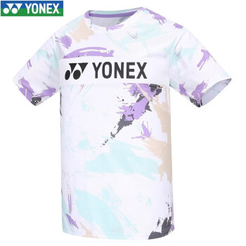 YONEX 尤尼克斯 羽毛球服男款透气快干短袖比赛训练服115253 白色 O