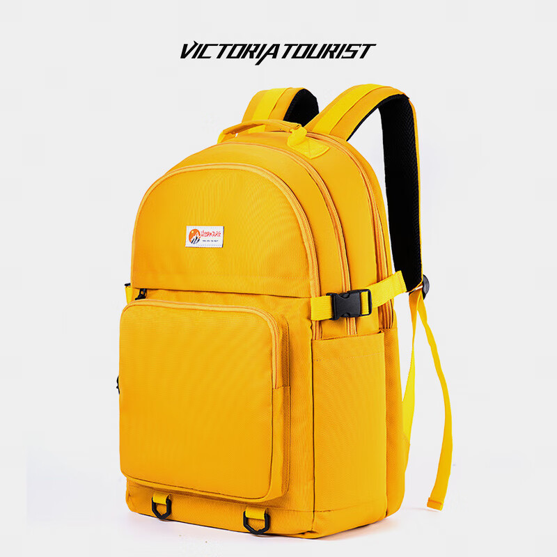 victoriatourist 维多利亚旅行者 休闲双肩包女15.6英寸大容量笔记本电脑包旅行背包学生书包V2107黄色 79.5元
