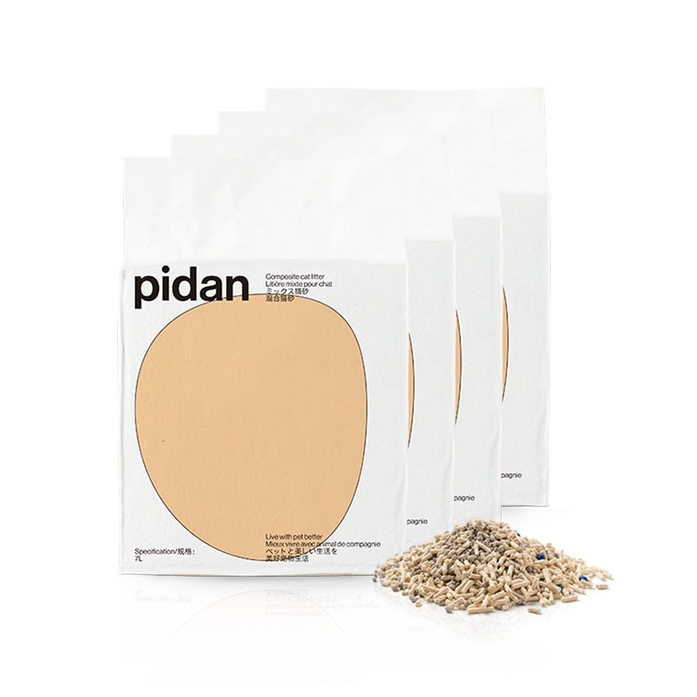 pidan 混合猫砂 3.6kg 4包 81.65元（需买2件，需用券）