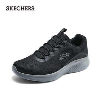 SKECHERS 斯凯奇 男子休闲鞋232831 黑色/炭灰色/BKCC 42