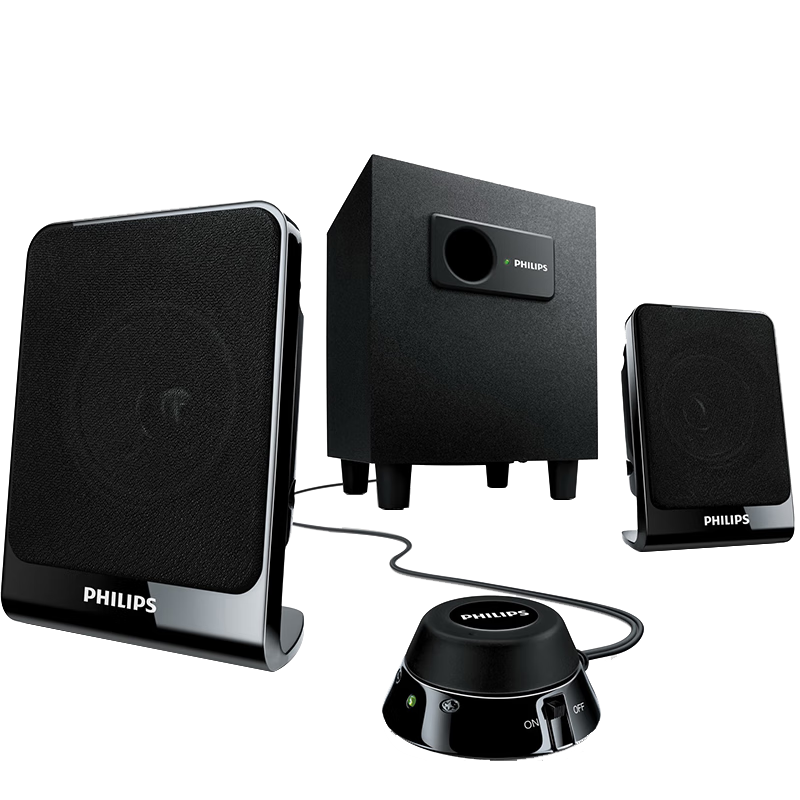 PLUS会员、京东百亿补贴: PHILIPS 飞利浦 SPA1312 线控台式电脑低音炮音响 98.51元包邮