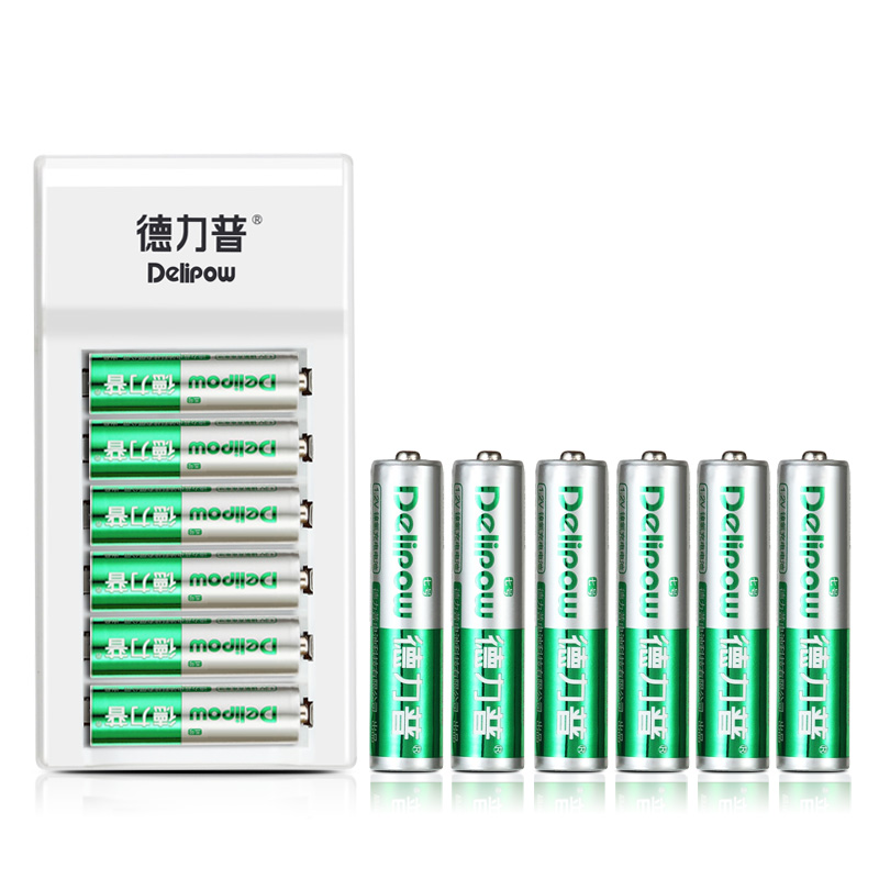 Delipow 德力普 816 充电器 5号7号通用 白色 +12节电池 五号七号任选 充电器套装 39.6元